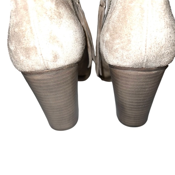 rag & bone Margot Beige Suede Double Zipper Ankle Booties Sz 39 - Picture 9 of 13